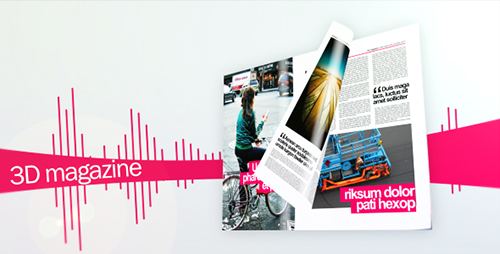 After Effects Project - 3D magazine mock-up bundle 86464
