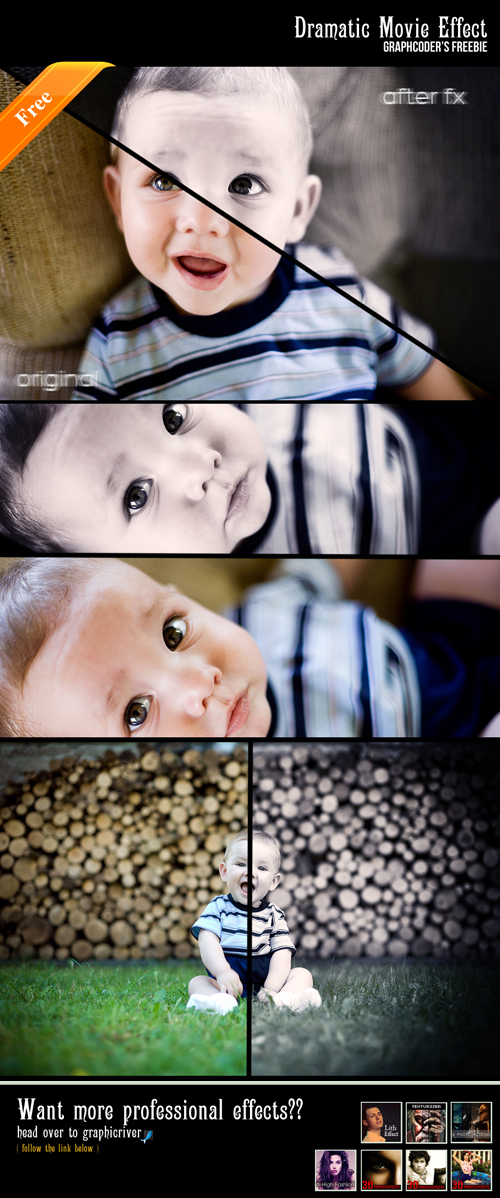 Photoshop Action - Dramatic Movie Effect Photoshop Action - Dramatic Movie Effect