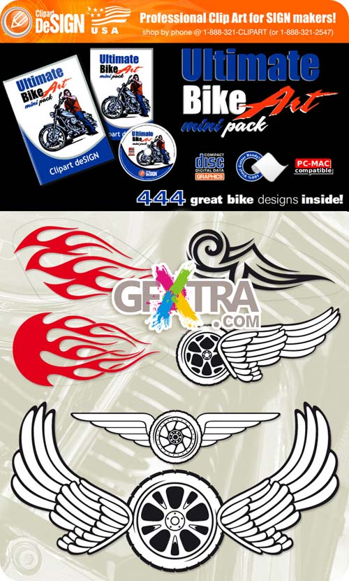 ClipArt Design - Ultimate Bike Art - Mini Pack