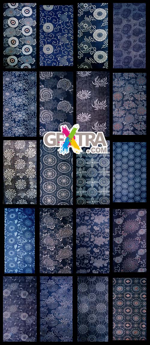 Hana Emaki - Historical Fabric Scans & Their Vector Patterns 50xAI