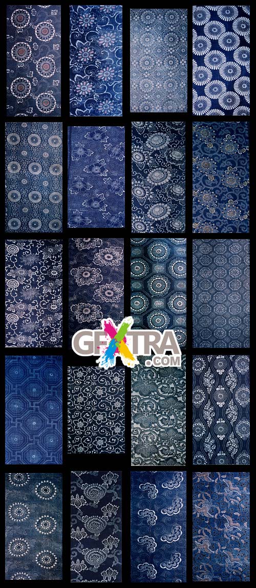 Hana Emaki - Historical Fabric Scans & Their Vector Patterns 50xAI