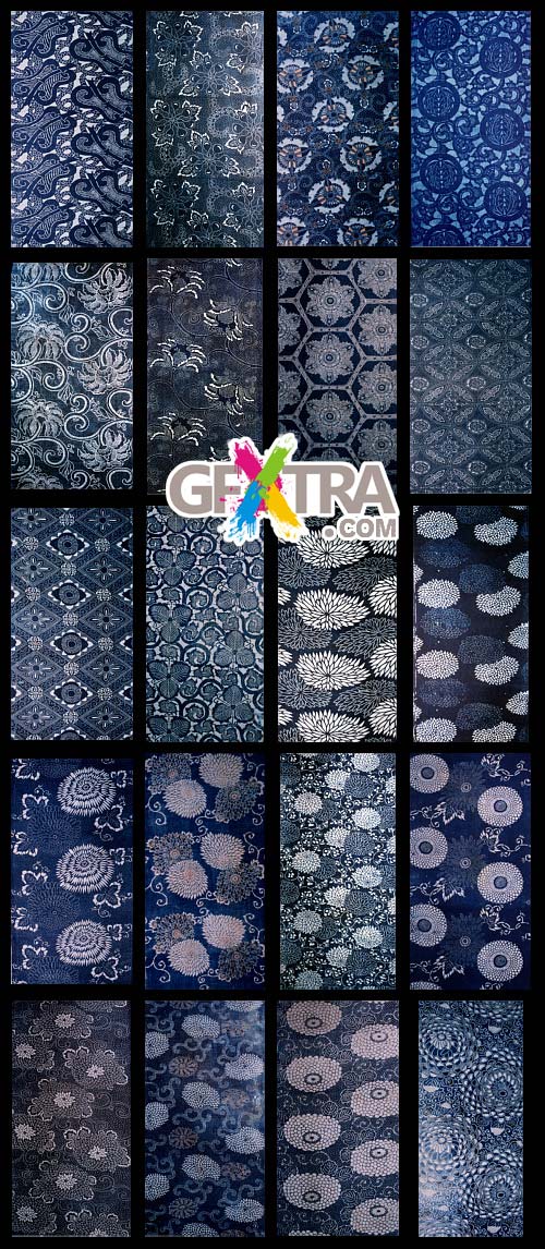 Hana Emaki - Historical Fabric Scans & Their Vector Patterns 50xAI
