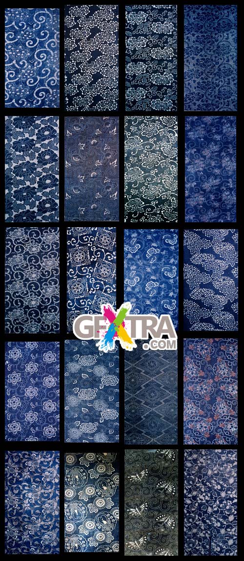 Hana Emaki - Historical Fabric Scans & Their Vector Patterns 50xAI