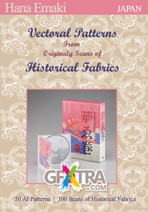 Hana Emaki - Historical Fabric Scans & Their Vector Patterns 50xAI