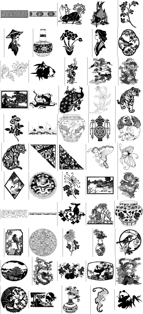 Chinese Designs - Dover 351xEPS