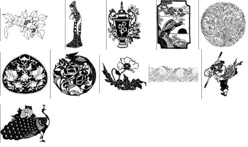 Chinese Designs - Dover 351xEPS