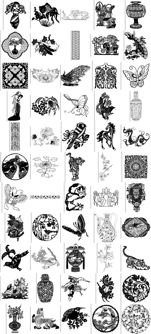 Chinese Designs - Dover 351xEPS