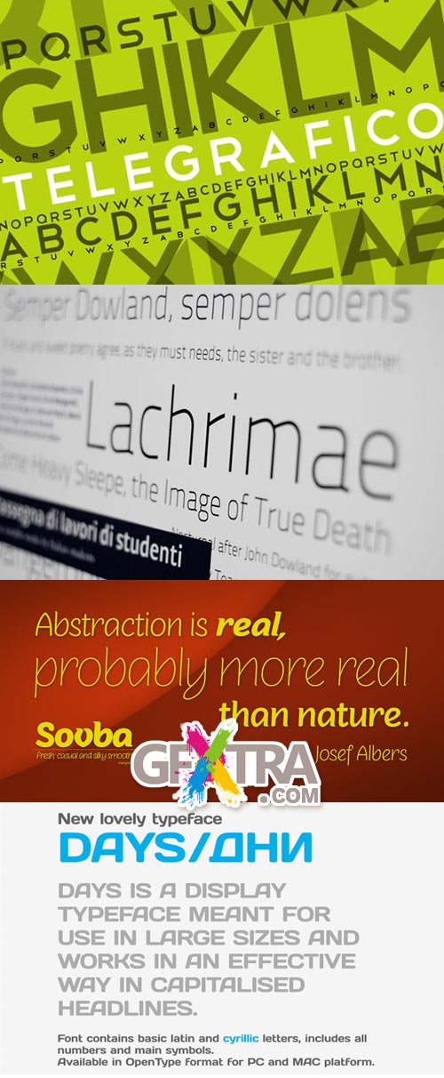 136 Free Cool Fonts, 50 Typefaces
