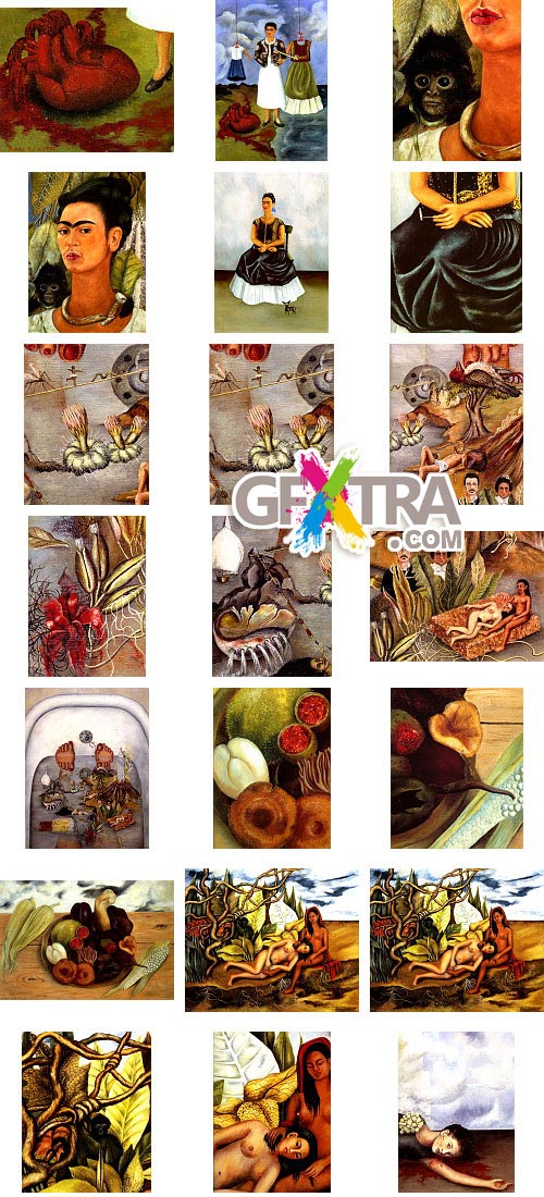 Frida Kahlo, Paintings 120 UHQ JPGs