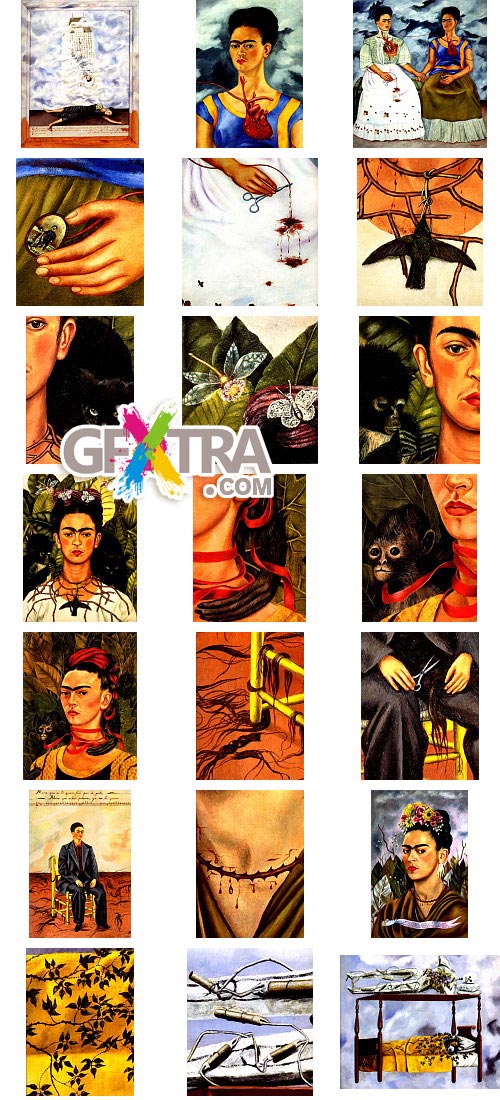 Frida Kahlo, Paintings 120 UHQ JPGs