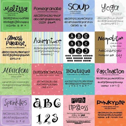 108 Scrap Fonts