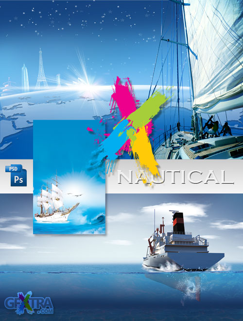Nautical Templates, 3xPSD