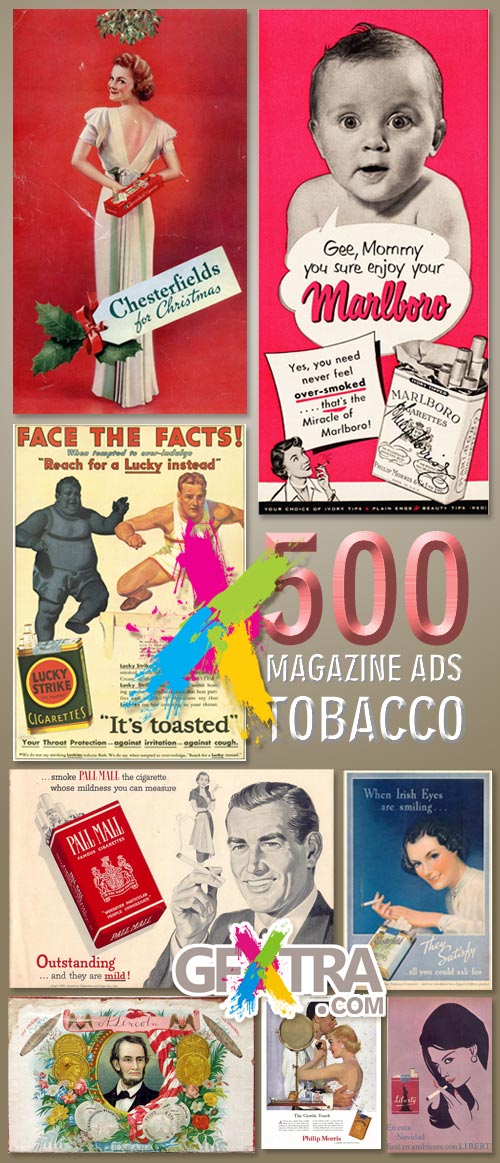 Tobacco Themed Magazine Advertising History 500xJPGs
