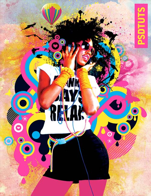 PSDTUTS - Create Vibrant Illustrations Using Special Inks