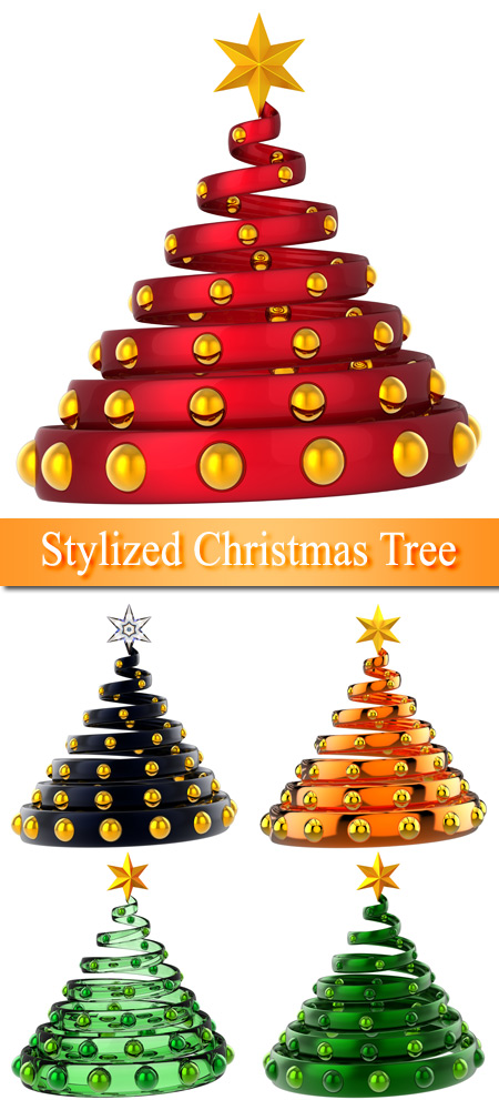 Stylized Christmas Tree - Stock Photos