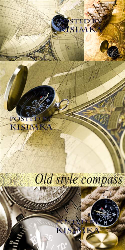 Stock Photo: Old style compass