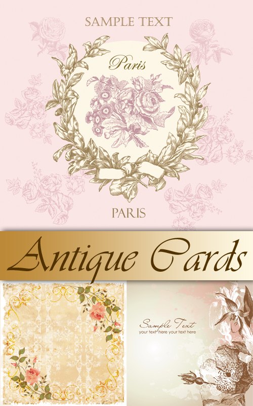 Antique Floral Cards