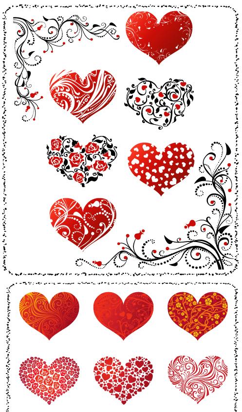 Valentine\'s Day  heart icons