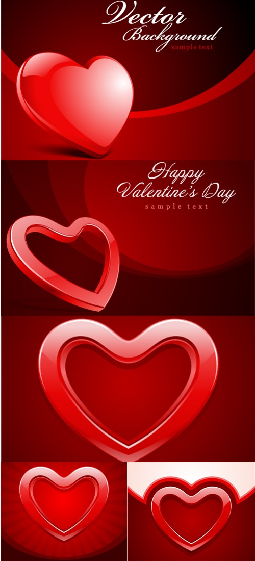 Valentine\'s Day  heart cards