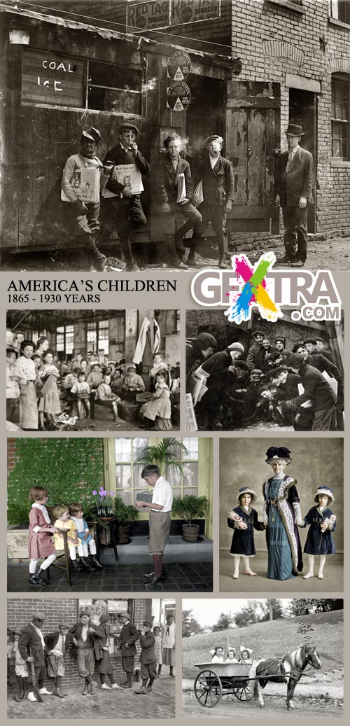 America's Children, 1865-1930 Years, 190 HQ Scans