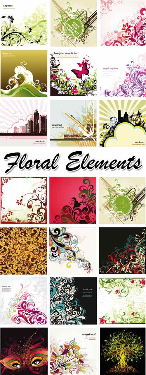 Floral Elements Vector