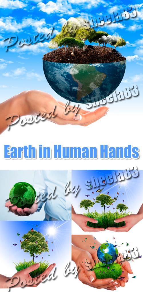Stock Photo - Earth in Human Hands