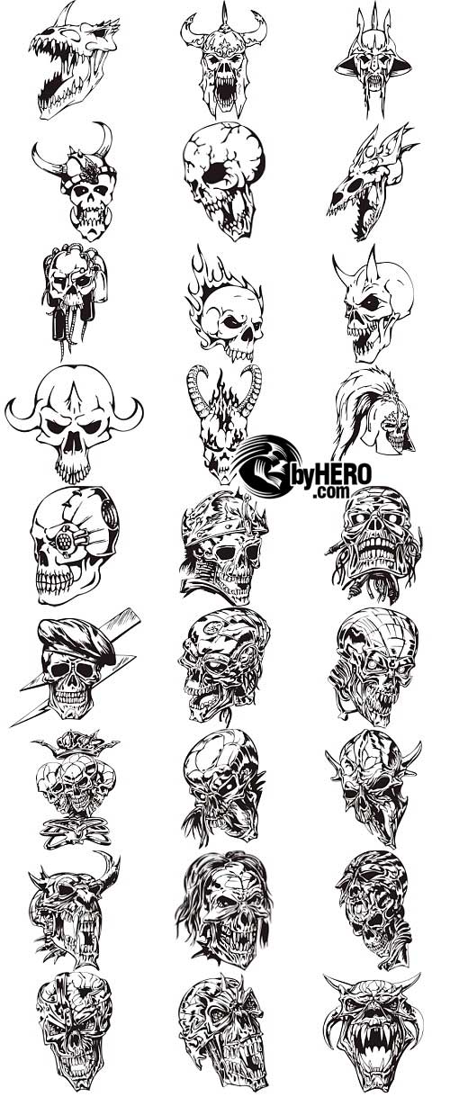 Extreme Clipart 2010 - Skull Pack