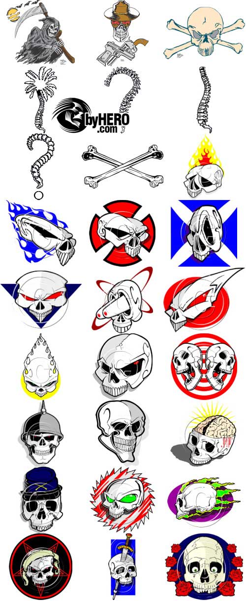 Extreme Clipart 2010 - Skull Pack
