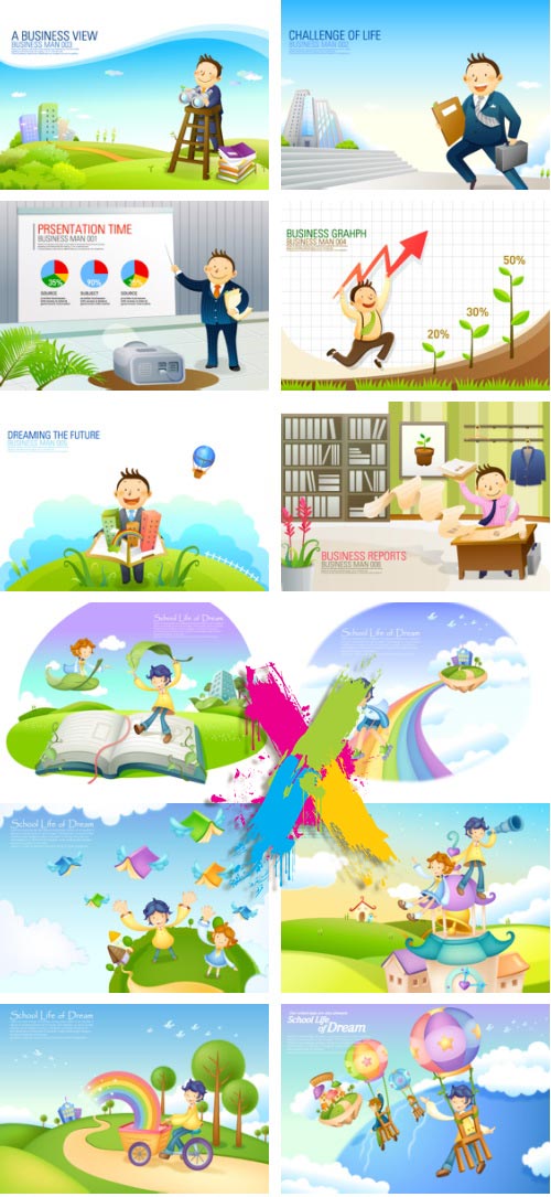 VitaminD 015 Special Illust 122xAI Backgrounds, Icons & Illustrations