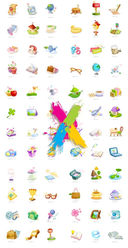 VitaminD 015 Special Illust 122xAI Backgrounds, Icons & Illustrations