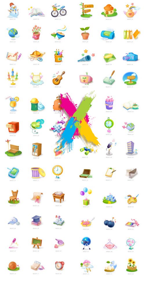 VitaminD 015 Special Illust 122xAI Backgrounds, Icons & Illustrations