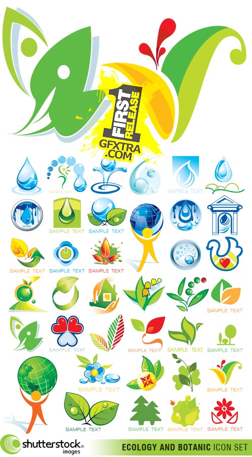 Shutterstock - Ecology and Botanic Icon Set EPS