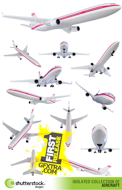 Shutterstock - Isolated Collection of Aircraft, Airbus