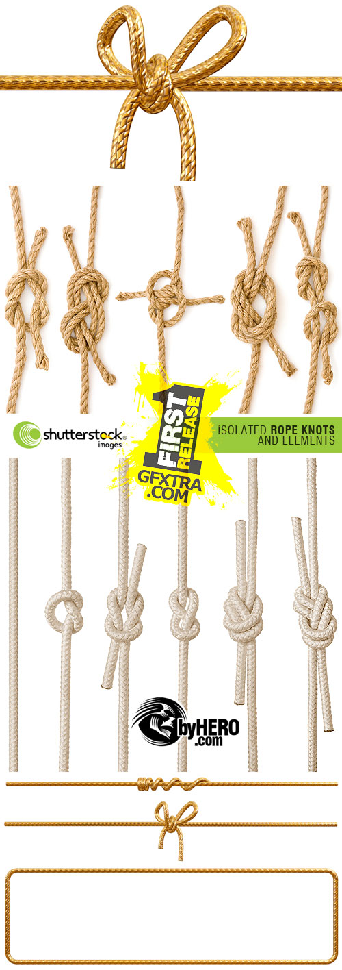 Shutterstock - Isolated Rope Knots and Elements 3xJPGs