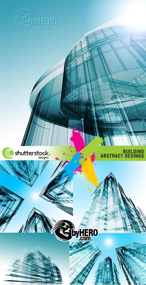 Building Abstract Designs 5xJPGs Stock Image
