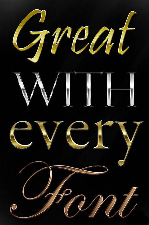 Metal Text Layer Styles Pack for Photoshop