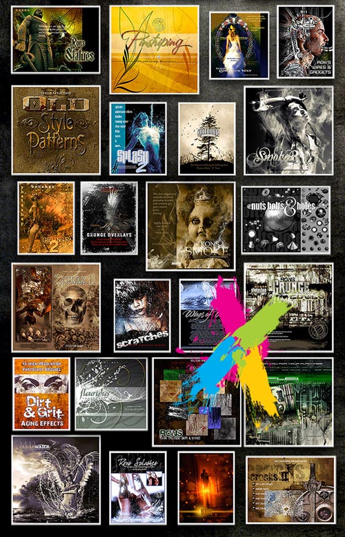 Ron's Collection - The Big Bundle - Photoshop Brushes & Elements