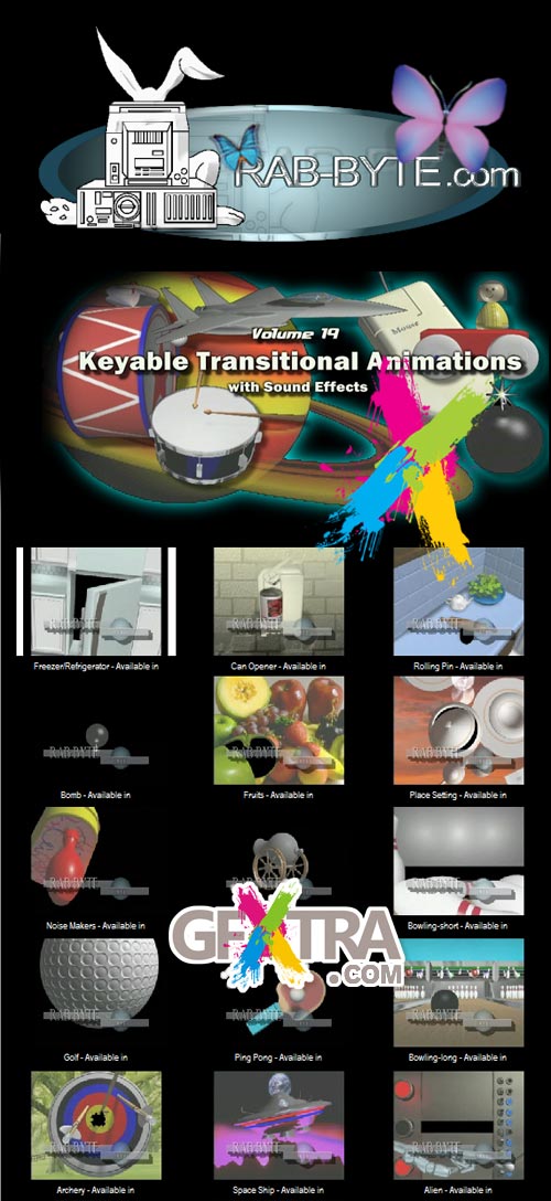 Transitions & Wipes NTSC - Rab-Byte Vol.19