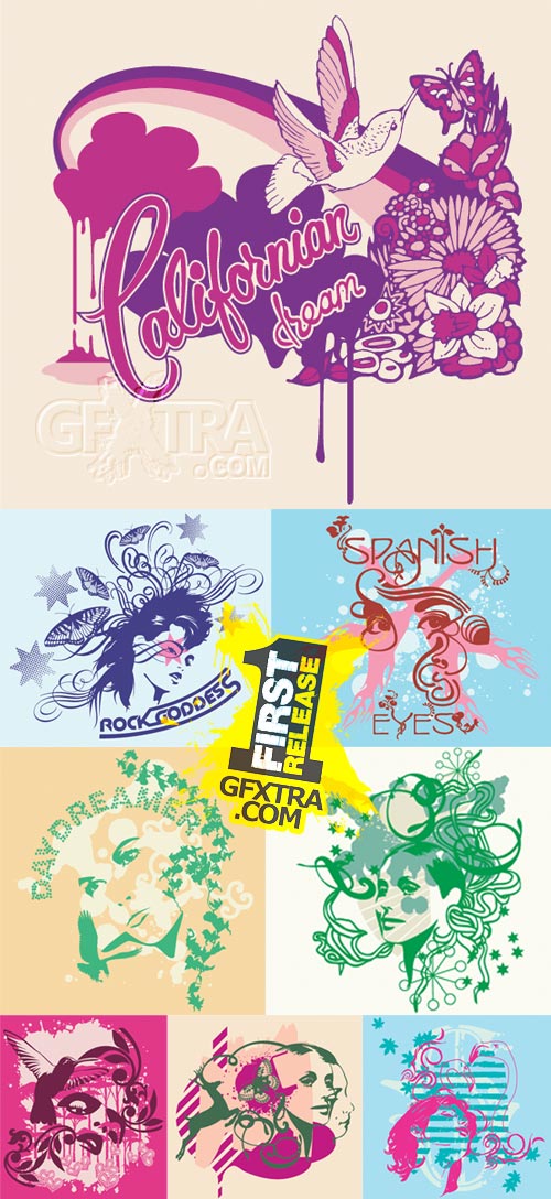 WGSN Graphics - Print Designs - 3, 8xEPS