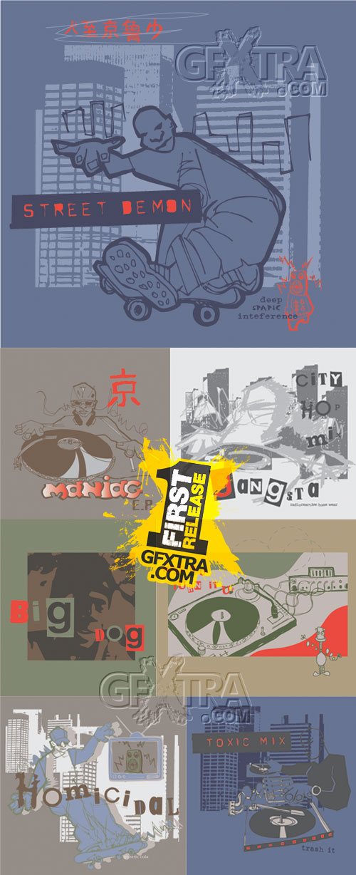 WGSN Graphics - Print Designs - 4 (Youth Hip Hop) 17xEPS