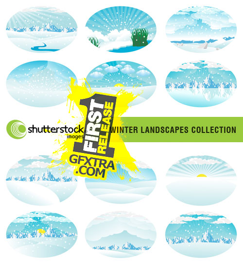 Winter Landscapes Collection EPS - Shutterstock
