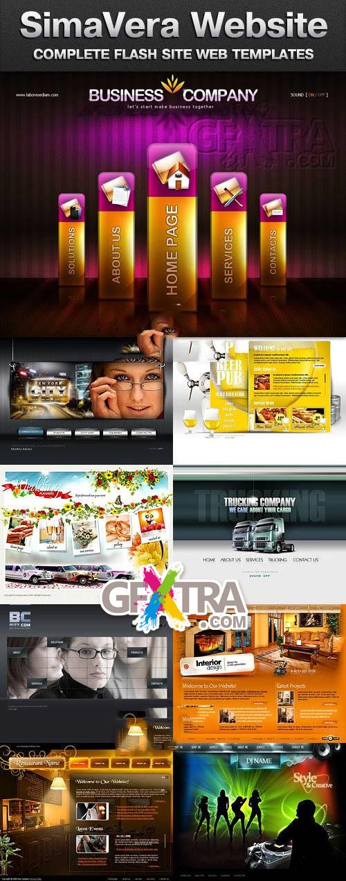 SimaVera - Complete Flash Site Web Templates