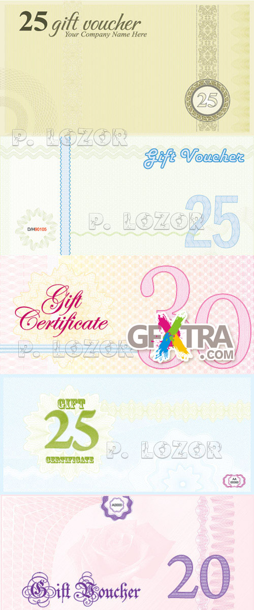 Gift voucher guilloche vector