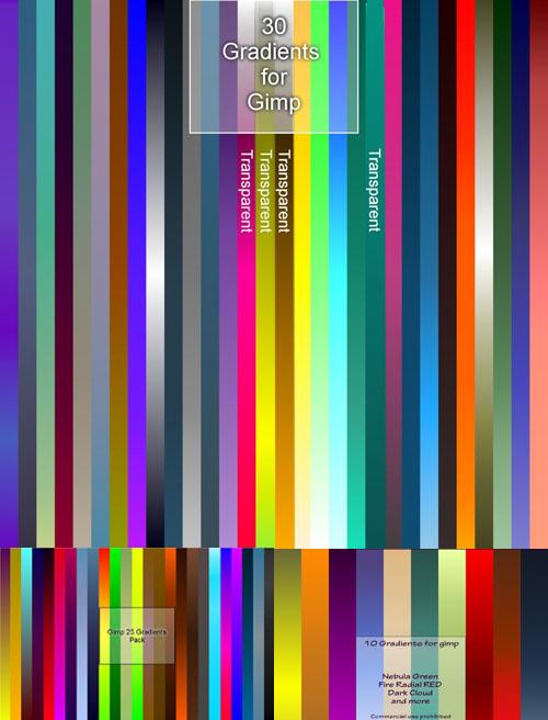 65 GIMP Gradients Pack