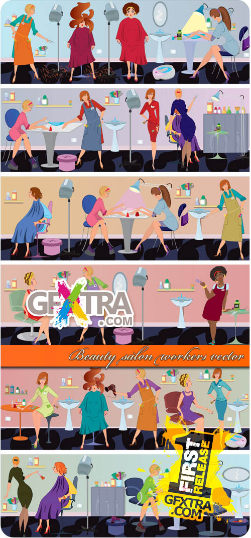 Beauty salon, hairdresser at work