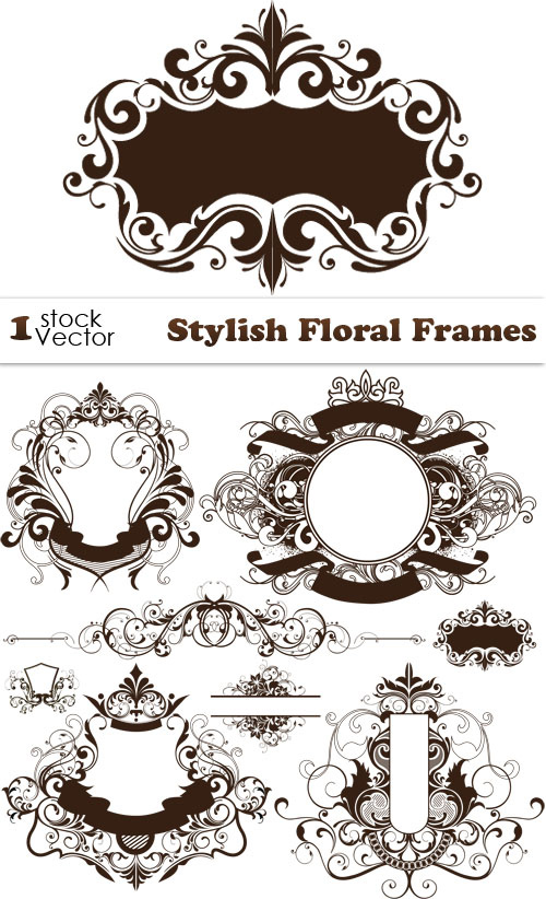 Stylish Floral Frames Vector Stylish Floral Frames Vector