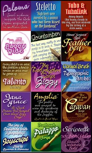 Jonah's 60 Script Fonts