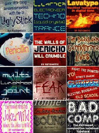 One Eye 366 Astigmatic Fonts