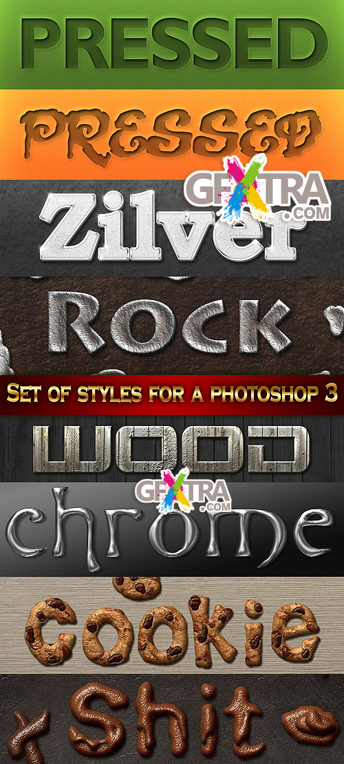 Set of styles for a photoshop 3