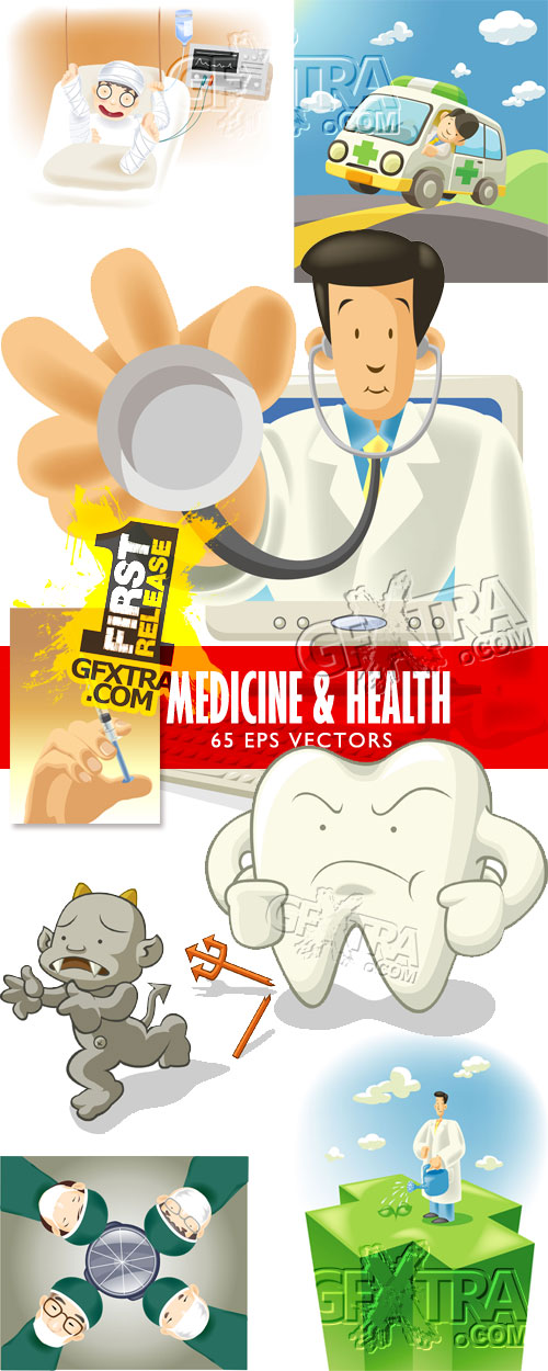 Medicine & Health 65xEPS - Stock Vectors